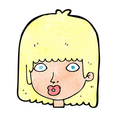 cartoon surprised woman