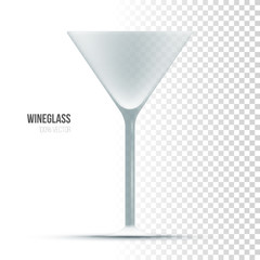 Template of wineglass on transparent background.