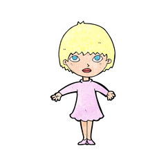 cartoon woman in dress