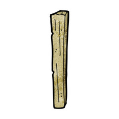 cartoon wooden post