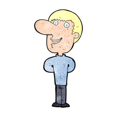 cartoon happy man