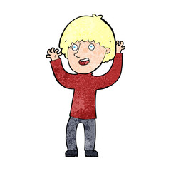 cartoon happy boy laughing