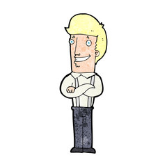 cartoon proud man