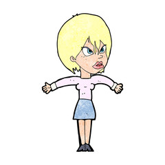 cartoon annoyed girl
