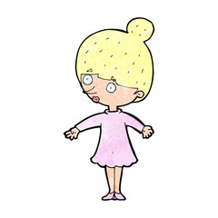 cartoon surprised woman