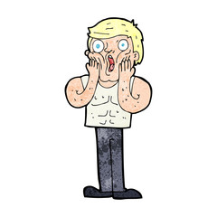 cartoon shocked gym man