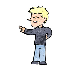 cartoon man pointing