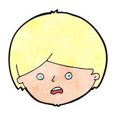 cartoon unhappy boy