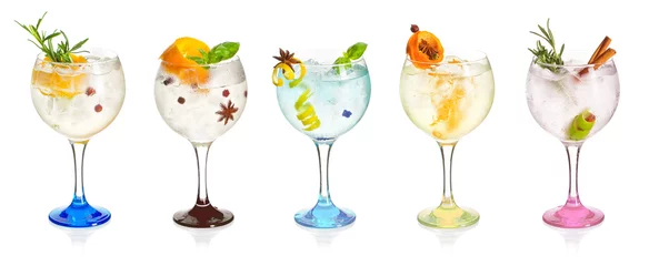 Gordijnen Gin & Tonic drink collection © JazzBoo