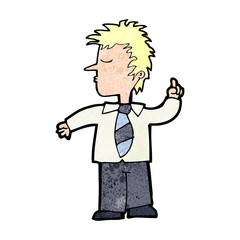 cartoon man making his point