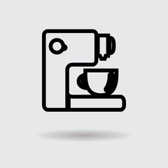 Flat coffee cup design icon