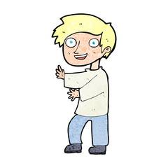 Obraz premium cartoon excited boy