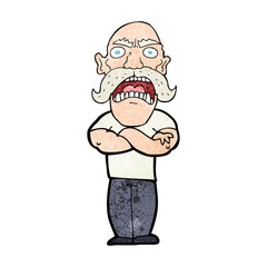 cartoon angry man