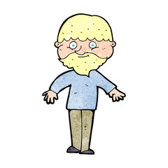 cartoon happy man