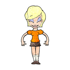 cartoon pretty woman