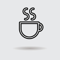  Flat coffee cup design icon