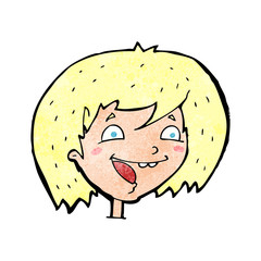 cartoon happy girl