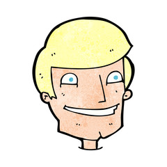 cartoon grinning man