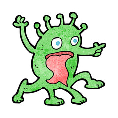 cartoon weird little alien