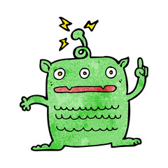 cartoon weird little alien