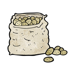 cartoon sack of potatoes