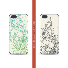 Design Case for Phone Abstract Mushroom Four