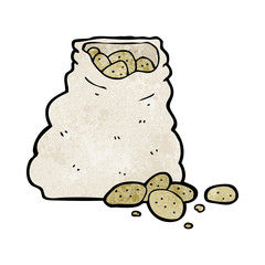 cartoon sack of potatoes