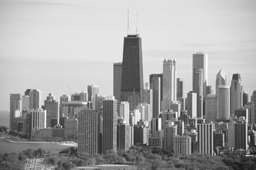 Chicago Skyline Black and White