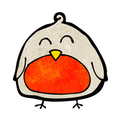 funny cartoon christmas robin