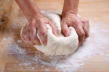 Dough for bread and pizza - obrazy, fototapety, plakaty