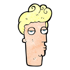 cartoon bored man's face