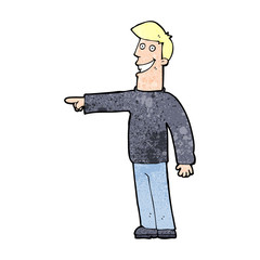 cartoon pointing man