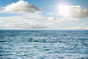 perfect sky and water of ocean