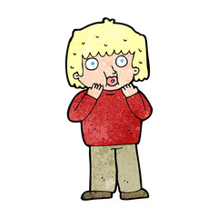 cartoon worried boy