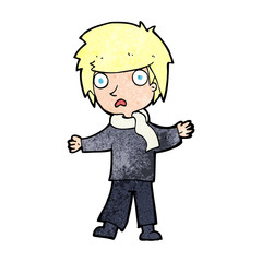 Fototapeta premium cartoon unhappy boy