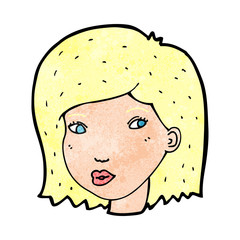 cartoon female face