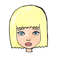 cartoon female face