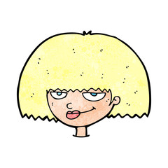 cartoon mean female face