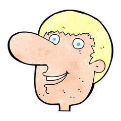 Fototapeta premium cartoon happy male face