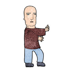 cartoon tough man