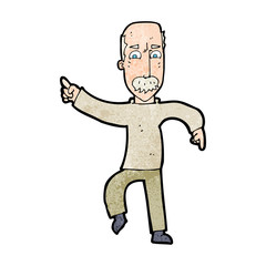 cartoon angry old man