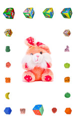 Obraz premium Bunny plush. Toys baby soft