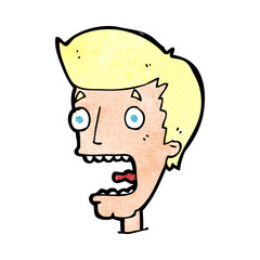 cartoon terrified man