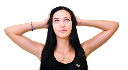 Fototapeta premium Glamour portrait of beautiful woman