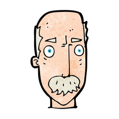 cartoon annoyed old man