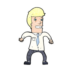 Obraz premium cartoon nervous businessman