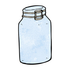 cartoon glass jar