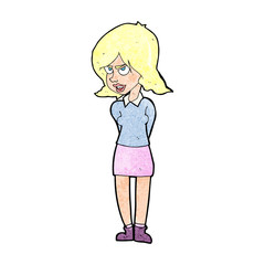 cartoon annoyed woman