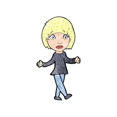 cartoon suprised woman