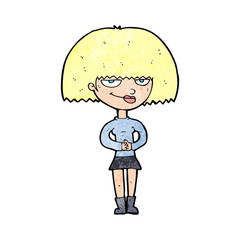 cartoon sly woman